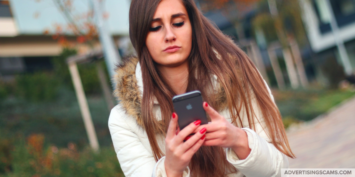 girl receiving suspicious phone call